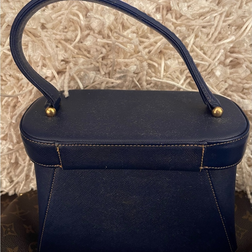 Valentino Garavani RaRe Vanity top handle Vintage bag in Blue⭐️HaUtE⭐️W/COA⭐️ - Picture 2 of 5